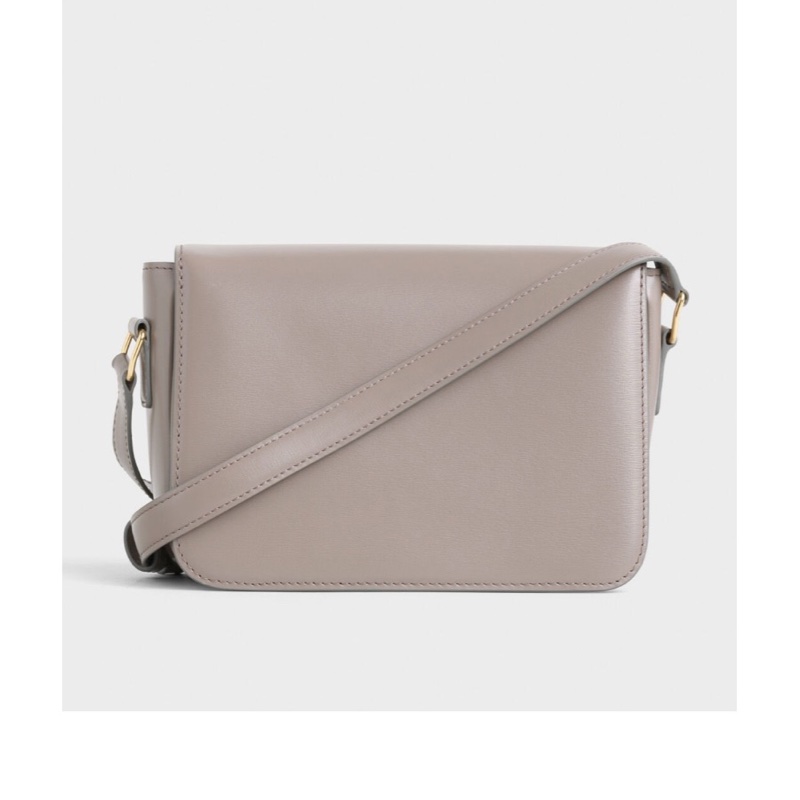 Celine 女士 TRIOMPHE TEEN亮澤牛皮革單肩包均碼碼TEEN、18.5 X 6 X 14 CM-2