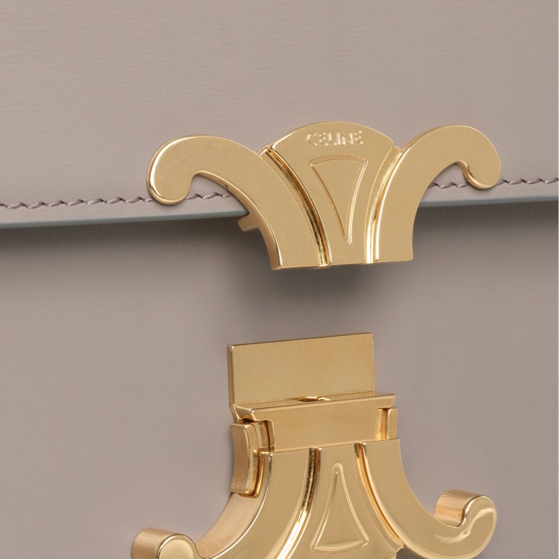 Celine 女士 TRIOMPHE TEEN亮澤牛皮革單肩包均碼碼TEEN、18.5 X 6 X 14 CM-3