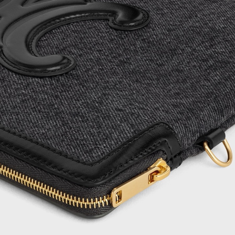 Celine 女士 牛仔布 CUIR TRIOMPHE 手拿包均碼碼25cm*1cm*17.5cm-2