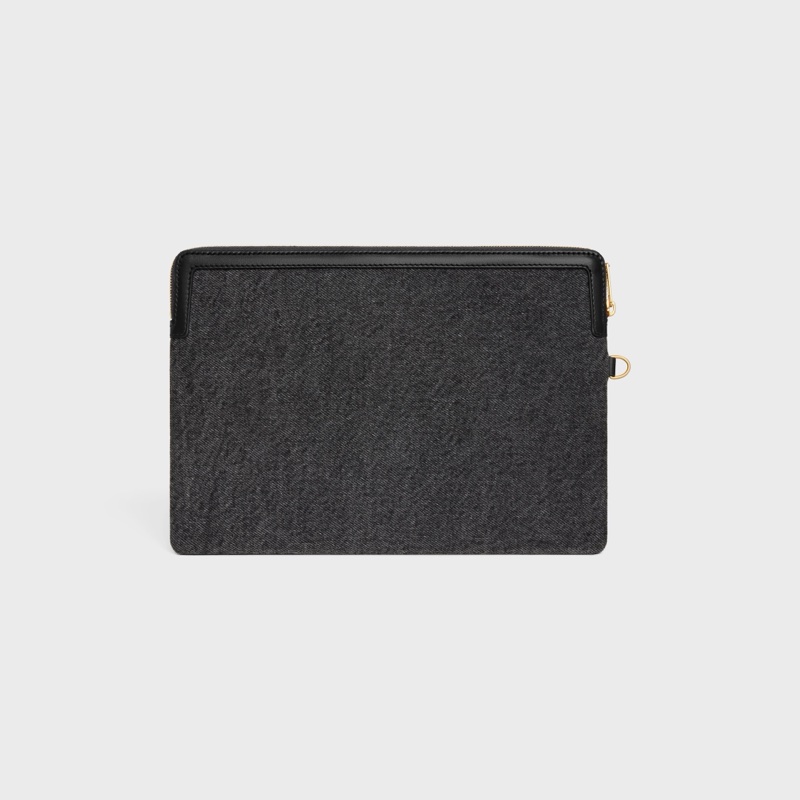 Celine 女士 牛仔布 CUIR TRIOMPHE 手拿包均碼碼25cm*1cm*17.5cm-3