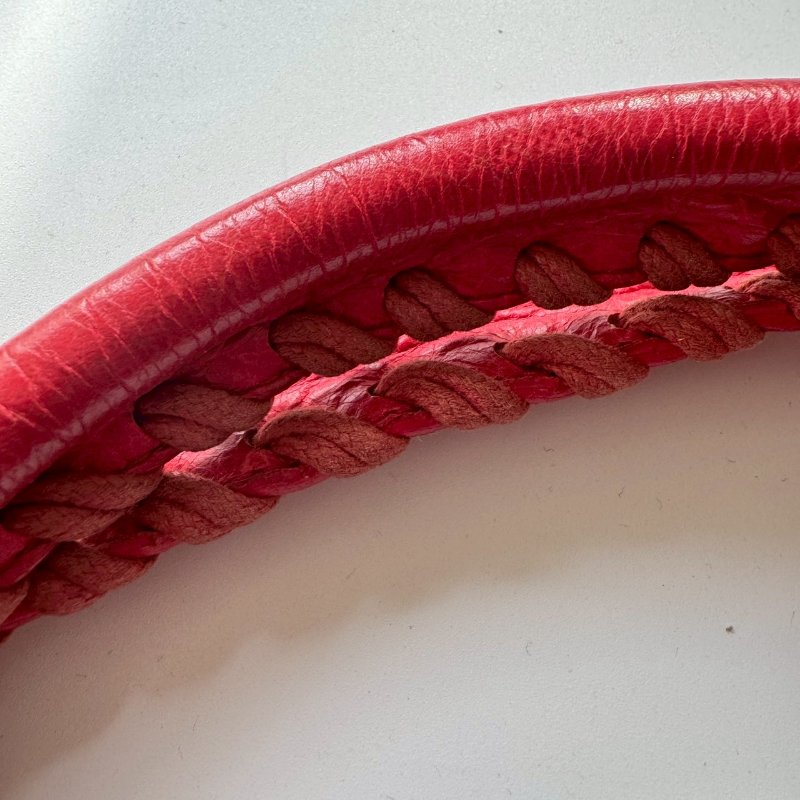 ✨外出無腦帶 BALENCIAGA 紅色皮革鉚釘機車包-12