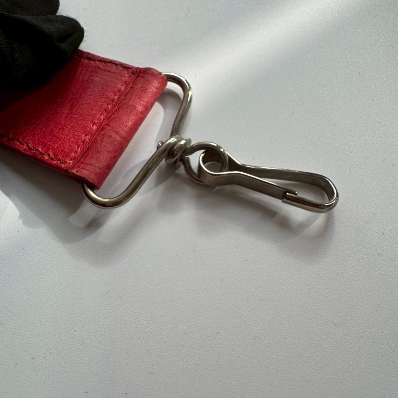 ✨外出無腦帶 BALENCIAGA 紅色皮革鉚釘機車包-43