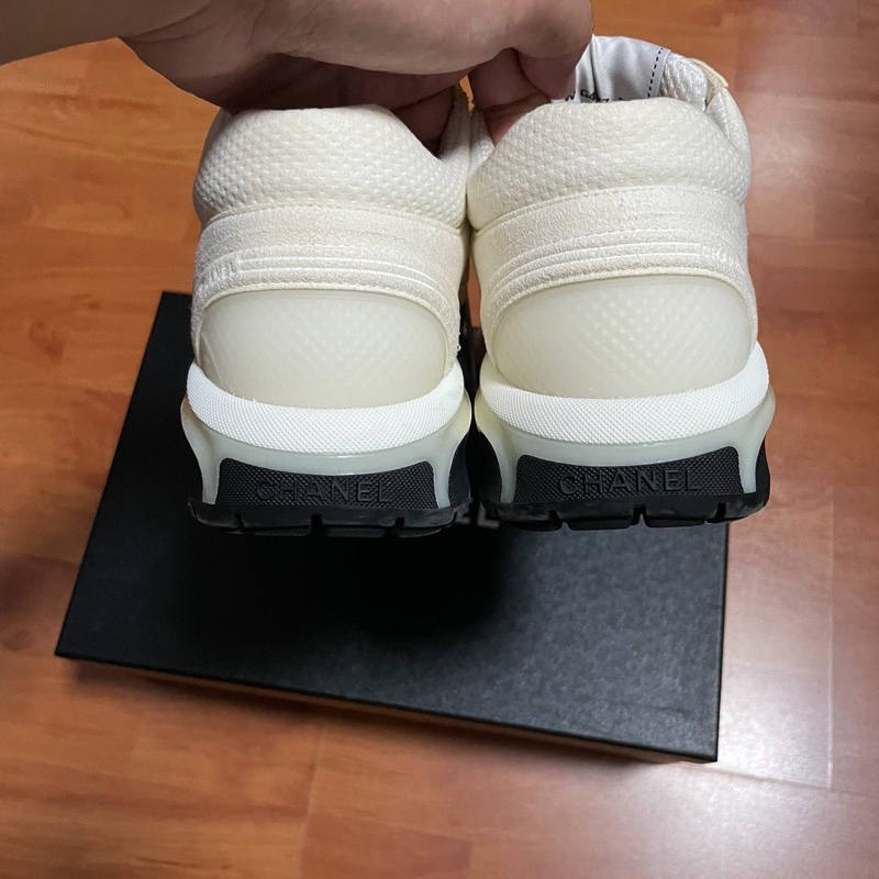 Chanel正品徽標香奈兒24s運動鞋 白色 銀角大王 36碼-6