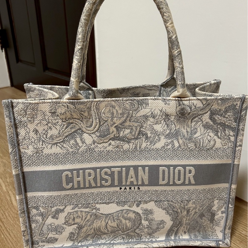 dior tote 動物園 中號 灰色-0