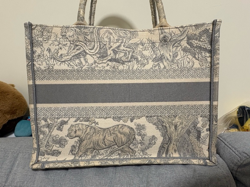 dior tote 動物園 中號 灰色-4