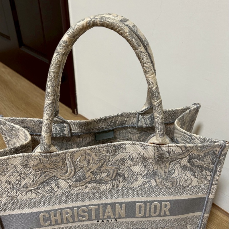 dior tote 動物園 中號 灰色-11