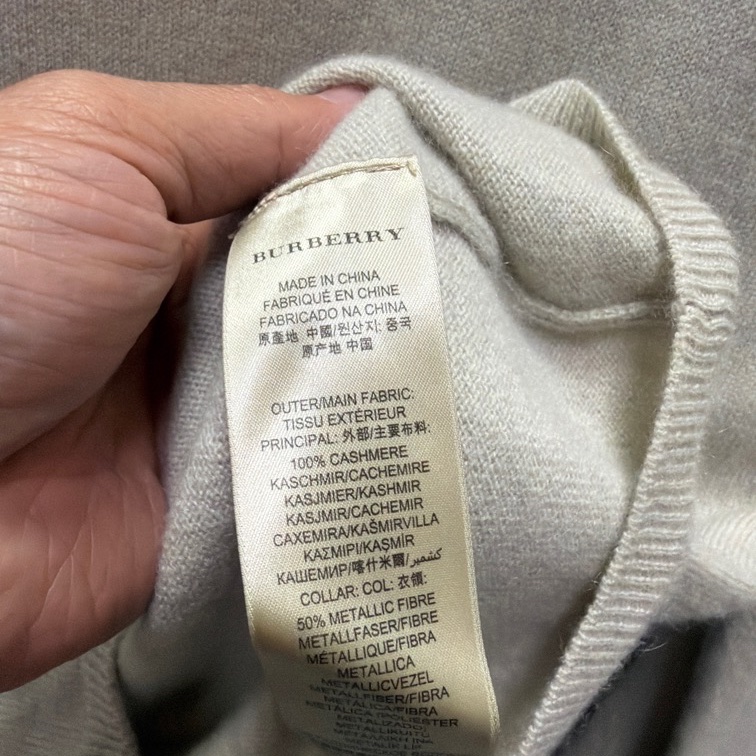 Burberry 100%cashmere 長袖毛衣 M-2