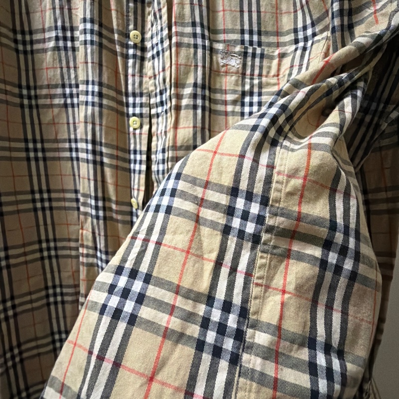 Burberry 經典 格紋 長袖襯衫 M-3