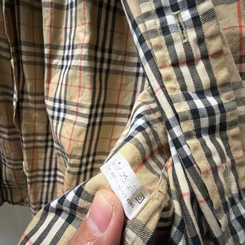 Burberry 經典 格紋 長袖襯衫 M-4