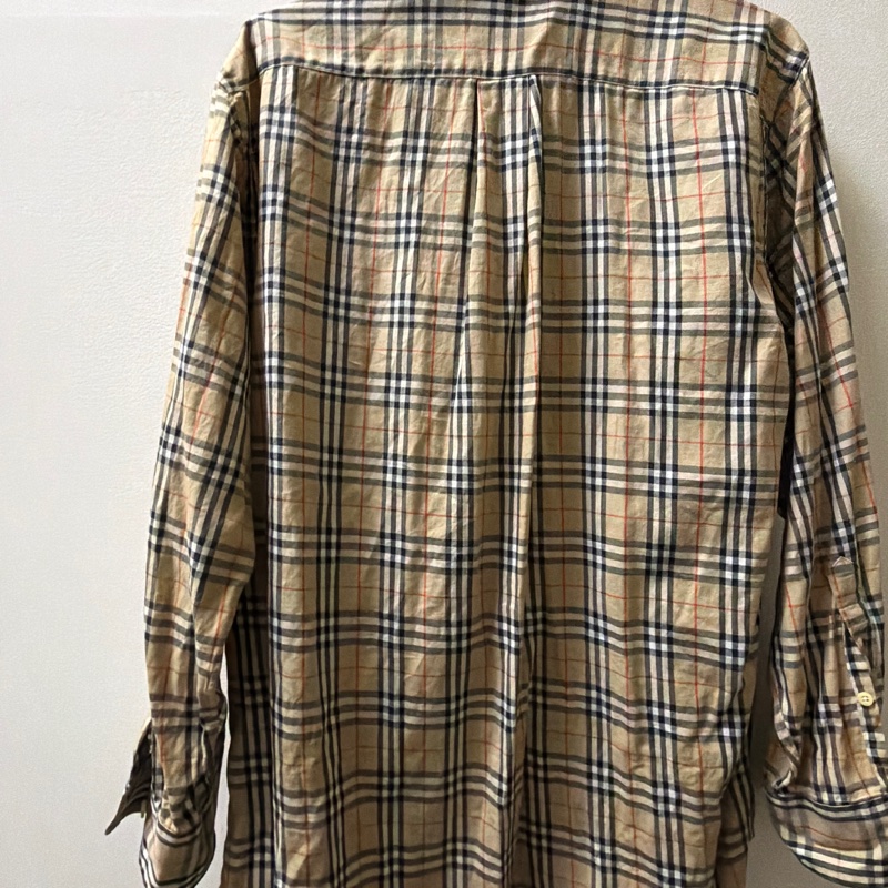Burberry 經典 格紋 長袖襯衫 M-6