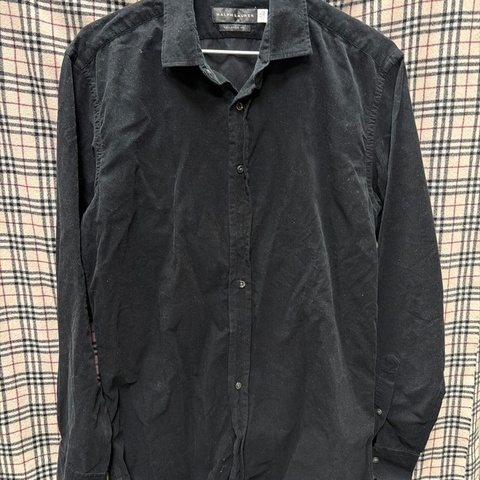 Ralph Lauren polo 黑色 絨 長袖襯衫 義大利