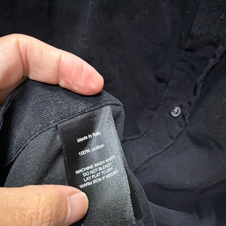 Ralph Lauren polo 黑色 絨 長袖襯衫 義大利-2