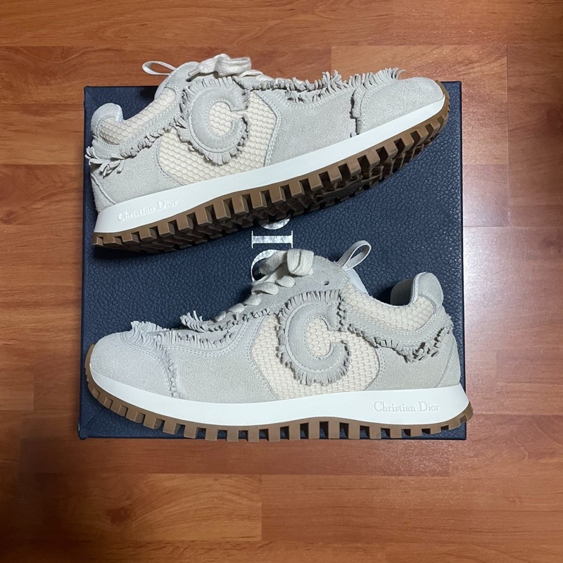 Dior迪奧 C'est Dior低幫 生活休閒鞋 女款米白色 38.5碼-0