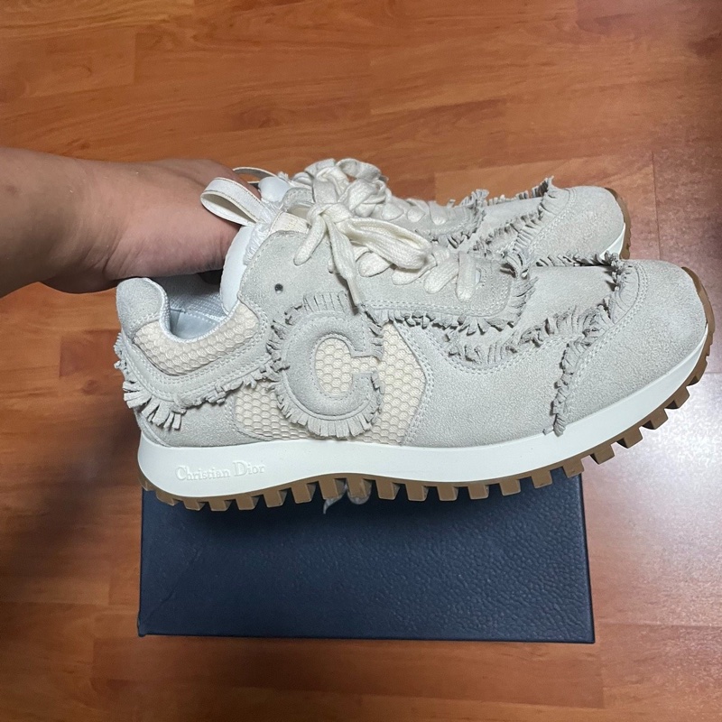 Dior迪奧 C'est Dior低幫 生活休閒鞋 女款米白色 38.5碼-1