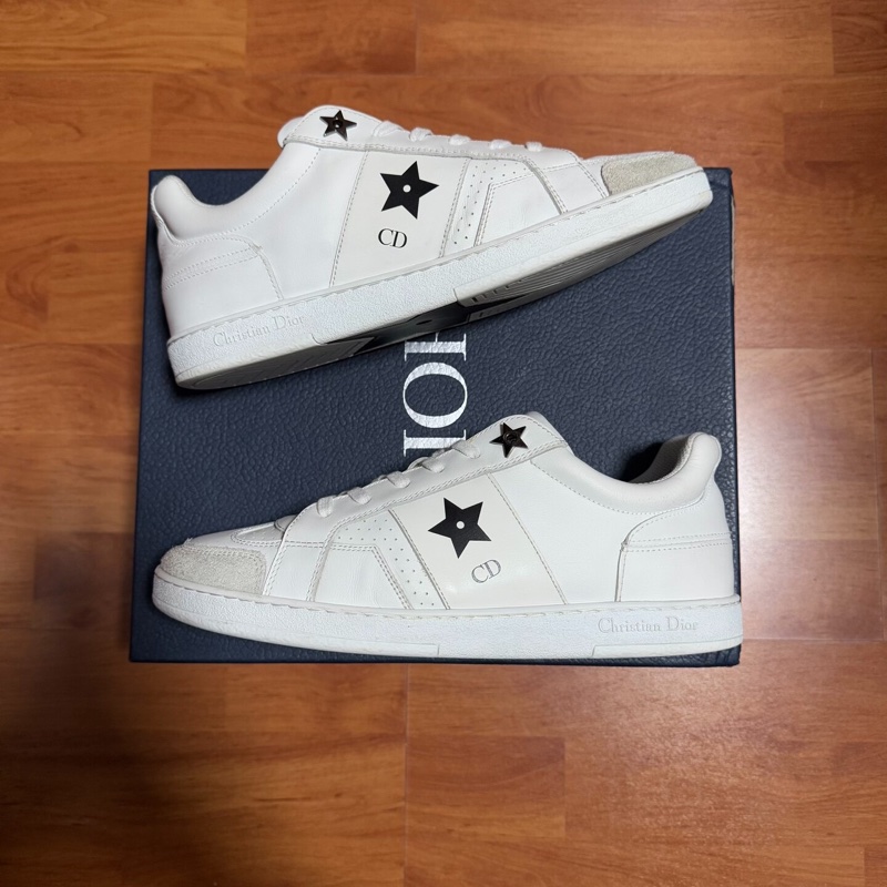 Dior正品迪奧Star星星厚底鞋 低幫板鞋 女款 白色 38碼-0