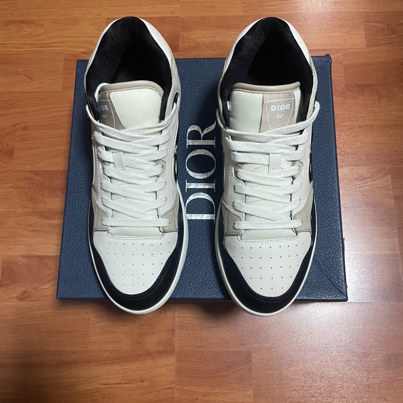 Dior迪奧B57徽標休閒運動鞋 中幫板鞋 男款 米色 42碼-2