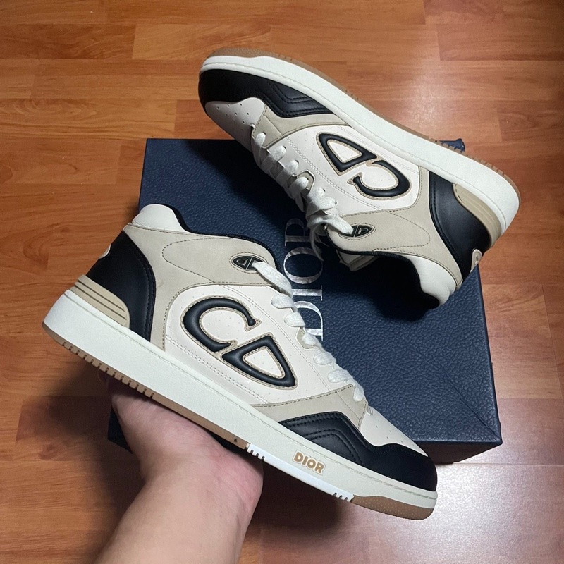 Dior迪奧B57徽標休閒運動鞋 中幫板鞋 男款 米色 42碼-7