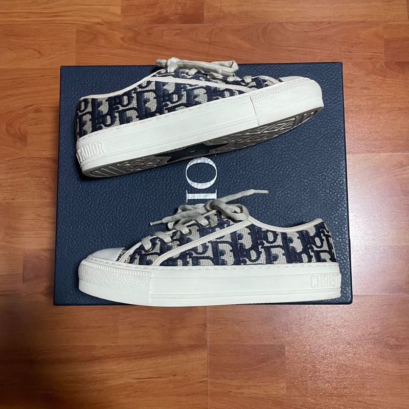 Dior迪奧walk'dior滿印厚底CD印花休閒板鞋 35.5碼-0