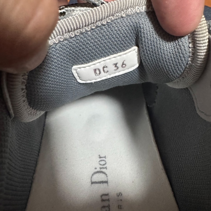 Dior老爹鞋迪奧Chrono低幫字母簽名款 女款 灰銀色 36碼-4