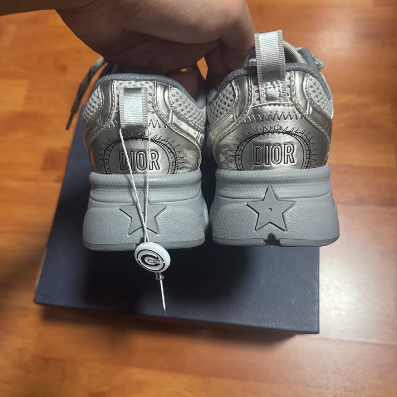 Dior老爹鞋迪奧Chrono低幫字母簽名款 女款 灰銀色 36碼-5
