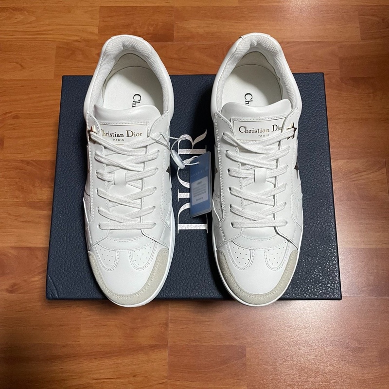 Dior正品迪奧Star厚底鞋 CD印花板鞋 女款白金色 37碼-2