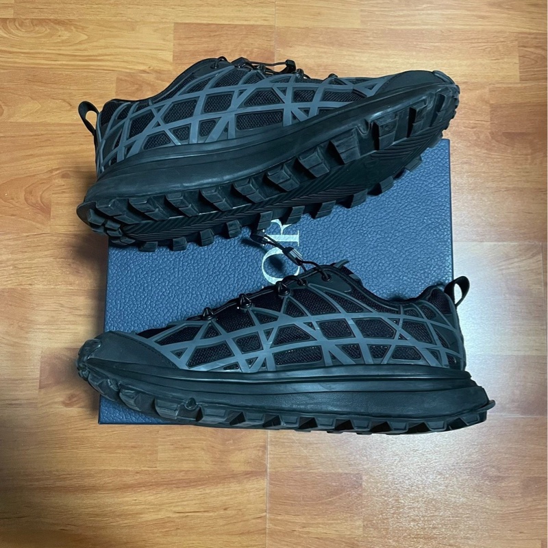 Dior正品迪奧B31黑武士藤格紋休閒鞋 男款 黑色 42碼-1