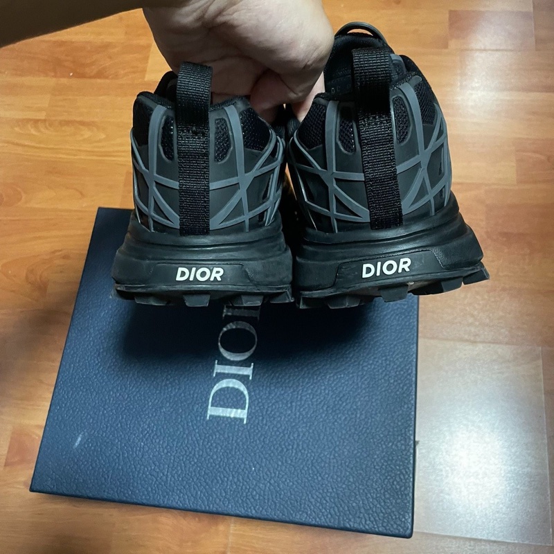 Dior正品迪奧B31黑武士藤格紋休閒鞋 男款 黑色 42碼-4