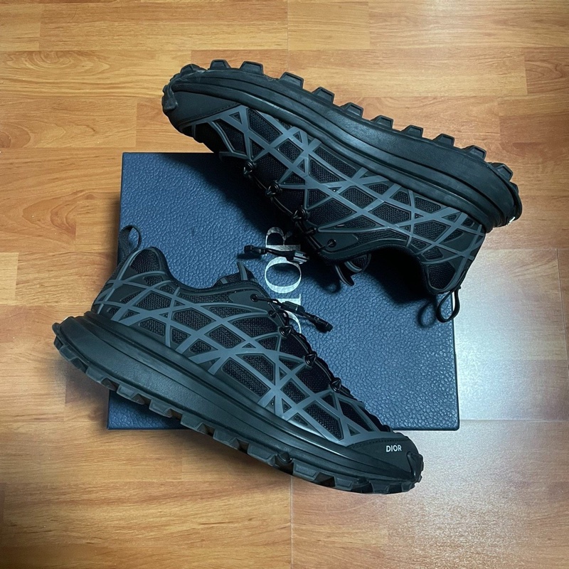 Dior正品迪奧B31黑武士藤格紋休閒鞋 男款 黑色 42碼-7