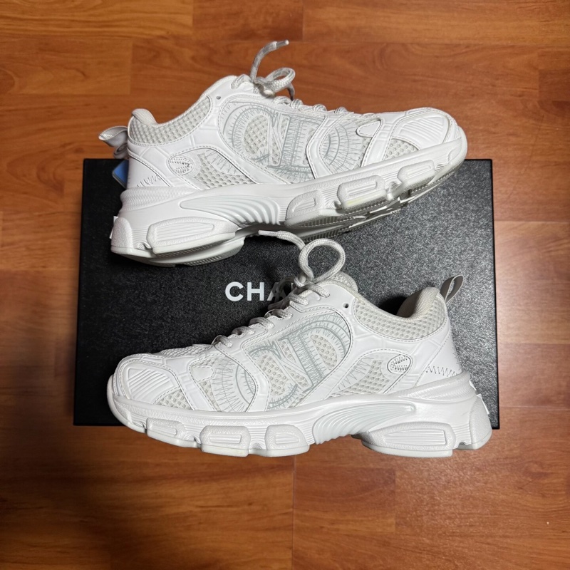 Dior老爹鞋迪奧新款Chrono簽名低幫運動鞋 白色 35.5碼-1