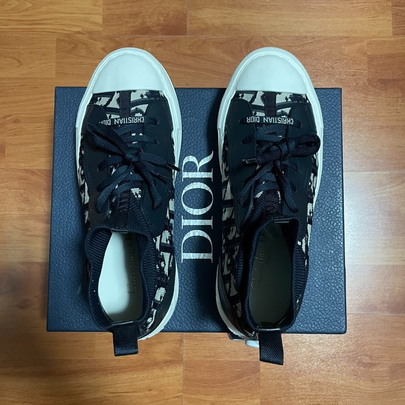 Dior新款中幫滿印厚底鞋迪奧Walk'n 女款 黑白色 39碼-3