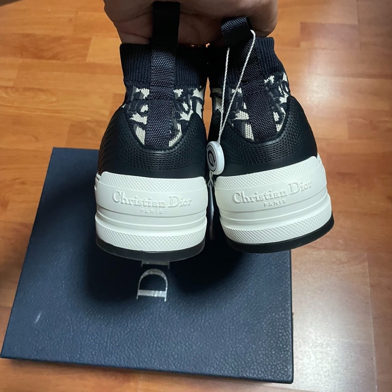 Dior新款中幫滿印厚底鞋迪奧Walk'n 女款 黑白色 39碼-5