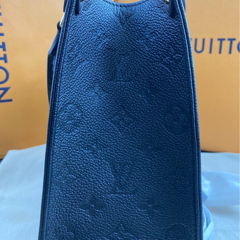 99新 Louis Vuitton路易威登 老花onthego bb黑色全皮芯片款-2