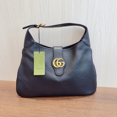 閒置Gucci古馳新月腋下包黑金