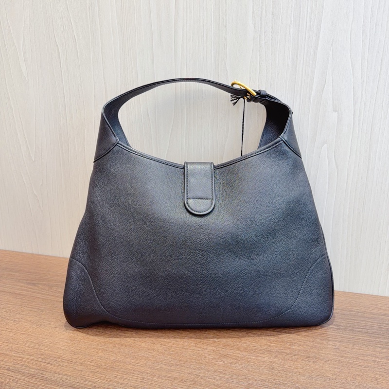 閒置Gucci古馳新月腋下包黑金-2