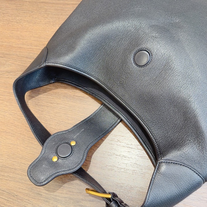 閒置Gucci古馳新月腋下包黑金-10