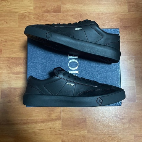 Dior迪奧B101徽標 低幫系帶時尚板鞋 男款 黑色 42碼