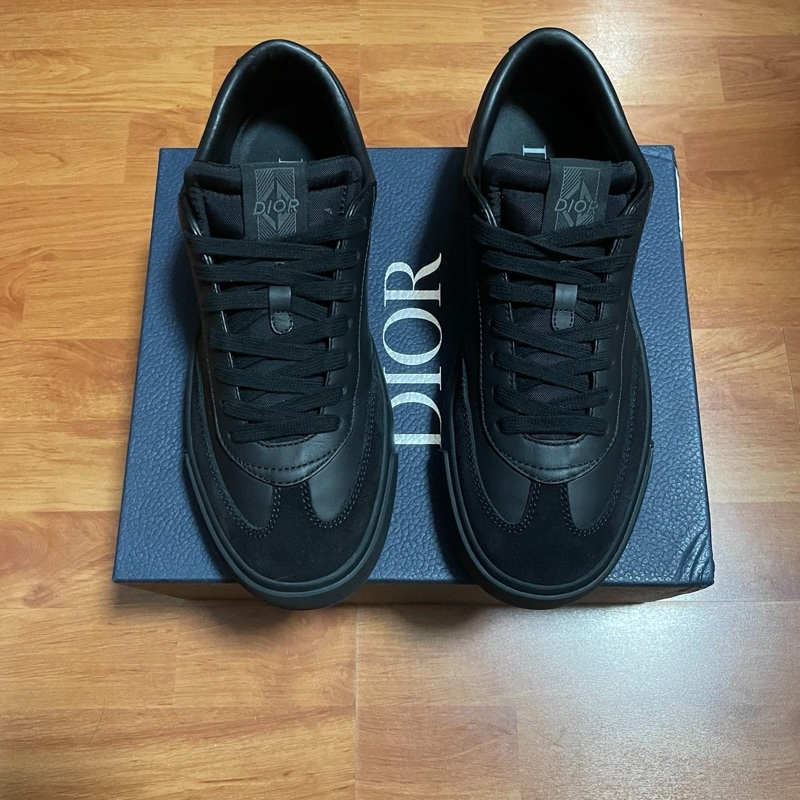Dior迪奧B101徽標 低幫系帶時尚板鞋 男款 黑色 42碼-2