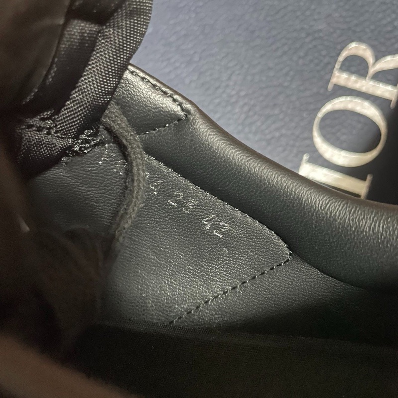 Dior迪奧B101徽標 低幫系帶時尚板鞋 男款 黑色 42碼-5