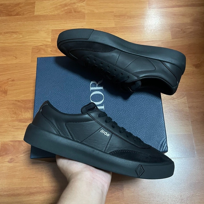 Dior迪奧B101徽標 低幫系帶時尚板鞋 男款 黑色 42碼-8
