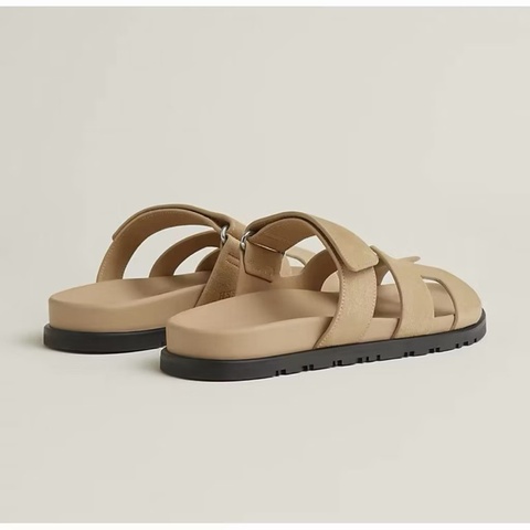 現貨🤎Hermes愛馬仕二舅拖 麂皮奶茶39🤎