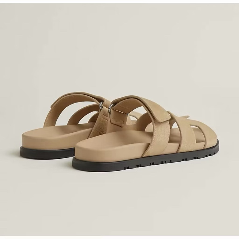 現貨🤎Hermes愛馬仕二舅拖 麂皮奶茶39🤎-0