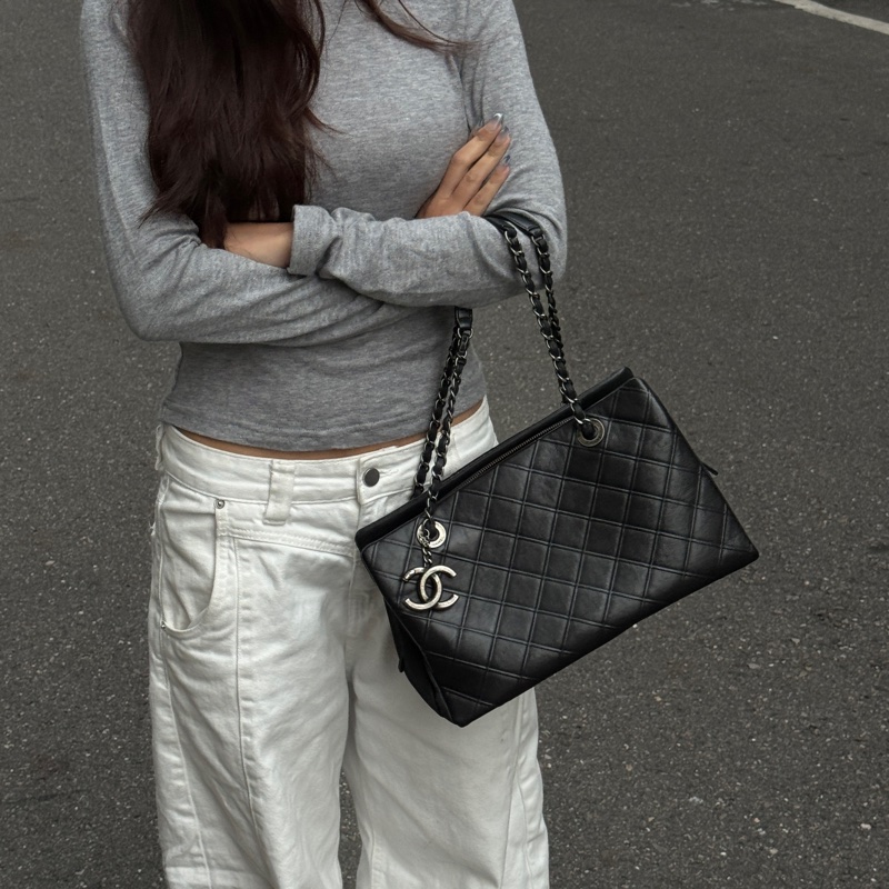 【極新🎁】 Chanel 香奈兒 復古銀釦 牛皮 肩背包 （專櫃243,100）-5