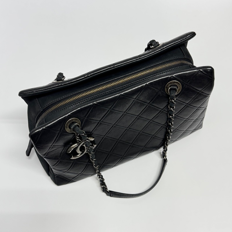 【極新🎁】 Chanel 香奈兒 復古銀釦 牛皮 肩背包 （專櫃243,100）-19