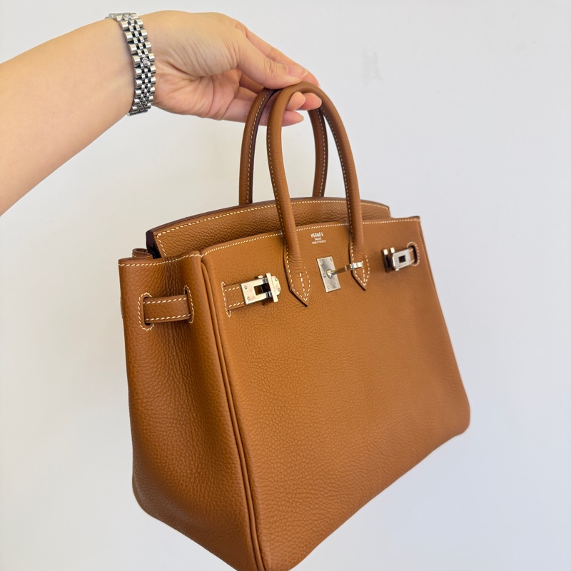 愛馬仕 / Hermes bk25 金棕銀扣 togo 框H 刻印 價格超香-1