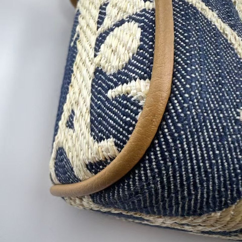 迪奧 Oblique 老花帆布郵差包-11