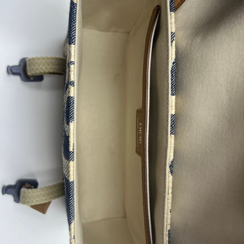 迪奧 Oblique 老花帆布郵差包-13