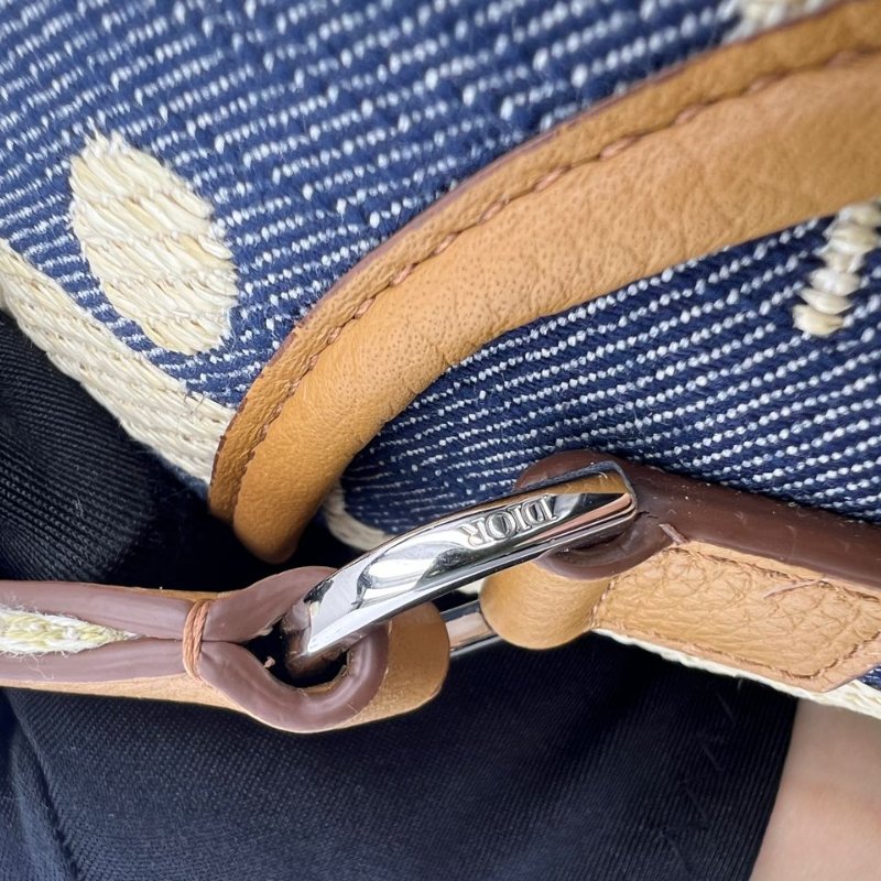 迪奧 Oblique 老花帆布郵差包-14