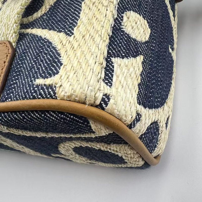 迪奧 Oblique 老花帆布郵差包-16