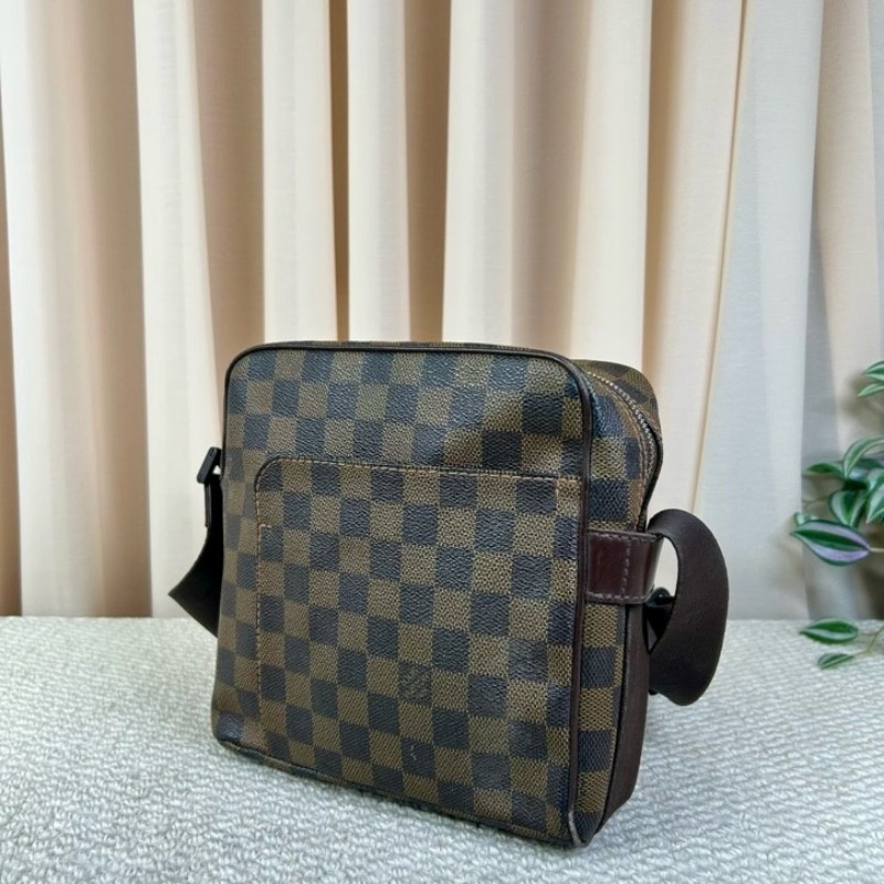 LV路易威登棕棋盤格豆腐包公文包 可單肩可斜挎 容量合適 商務休閒都合適-3