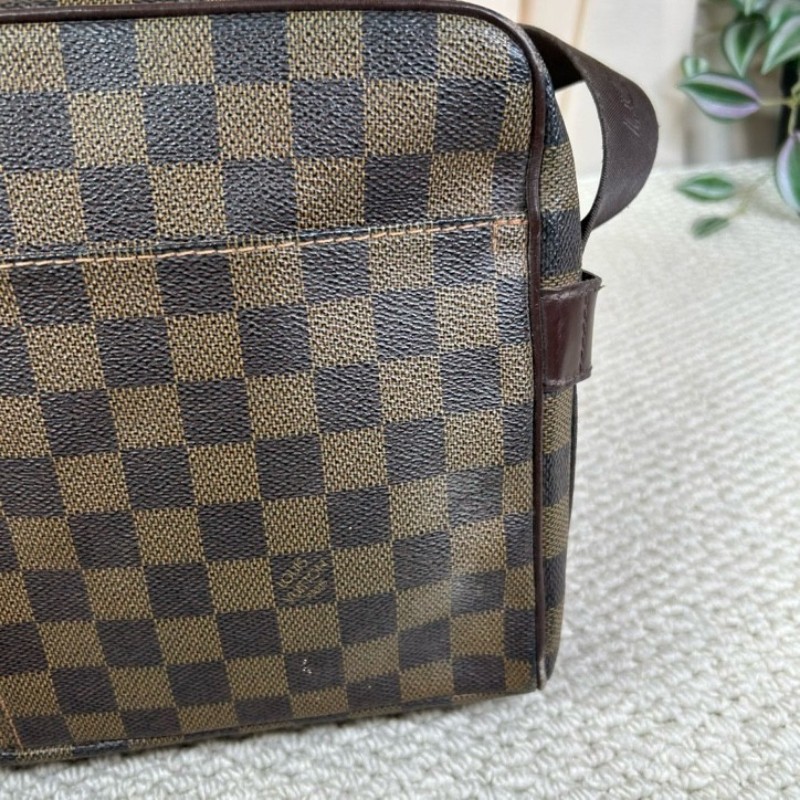 LV路易威登棕棋盤格豆腐包公文包 可單肩可斜挎 容量合適 商務休閒都合適-11